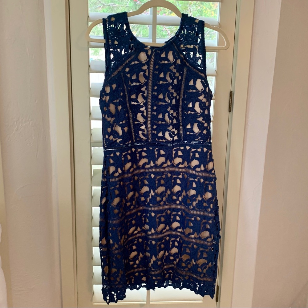 NWOT blue lace dress